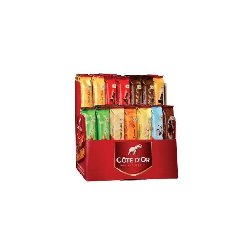 Barre Côte d'or assortiment 10 goûts 56 pc 47 gr