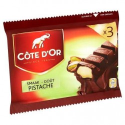 Barres Côte d'Or noir pistache 3 x 47gr