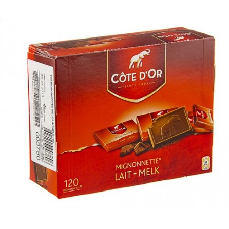 Boîte de 120 mignonnettes Côte d'Or au chocolat au lait - Accompagnement  pour café