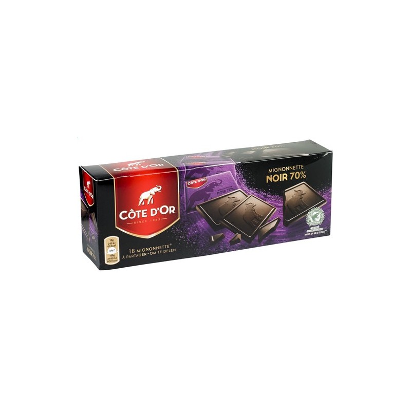 Pack Côte d'Or mignonette intense 70% 180 gr