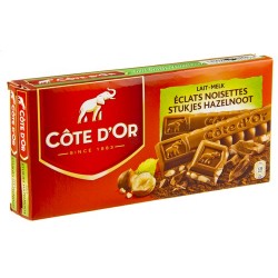 Tablette Côte d'Or au lait et aux éclats de noisettes 400 gr