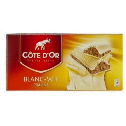 Côte d'or chocolat blanc praliné 2 x 