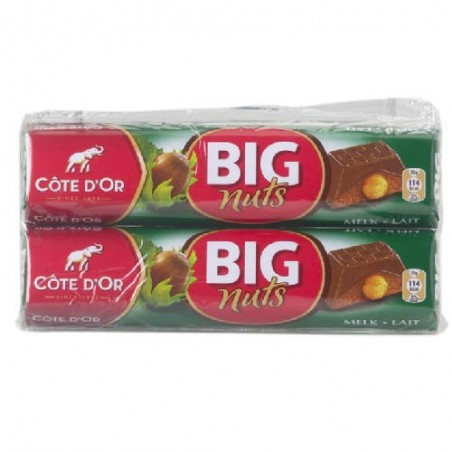 Pack Côte d'or Big Nuts lait 2 X 75 gr