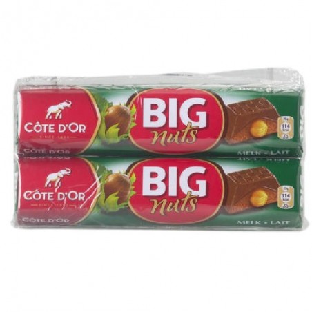 Chocolat belge Côte d'or - Barres Côte d'Or Big Nuts 2 x 75gr