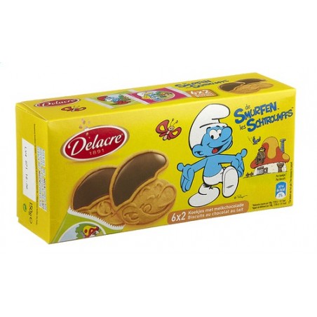 Delacre Smurf milk chocolate biscuit 150gr CHOCKIES