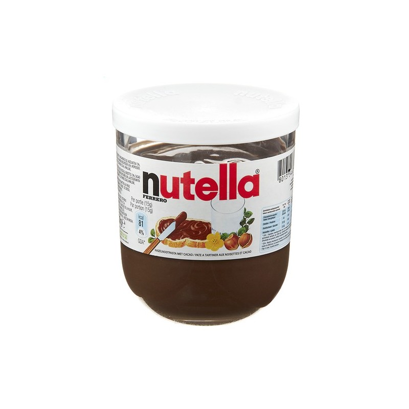 Nutella Pâte à tartiner au chocolat aux noisettes, garniture parfaite pour  les crêpes, pot en verre de 200 g, 15 pièces, 6,5 kg