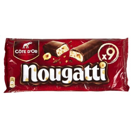 Barres Côte d'Or nougatti 9 x 30gr