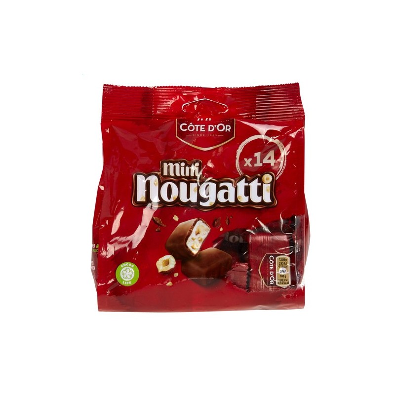 Chocolat belge Côte d'or - Barres Côte d'Or nougatti 6 x 30gr