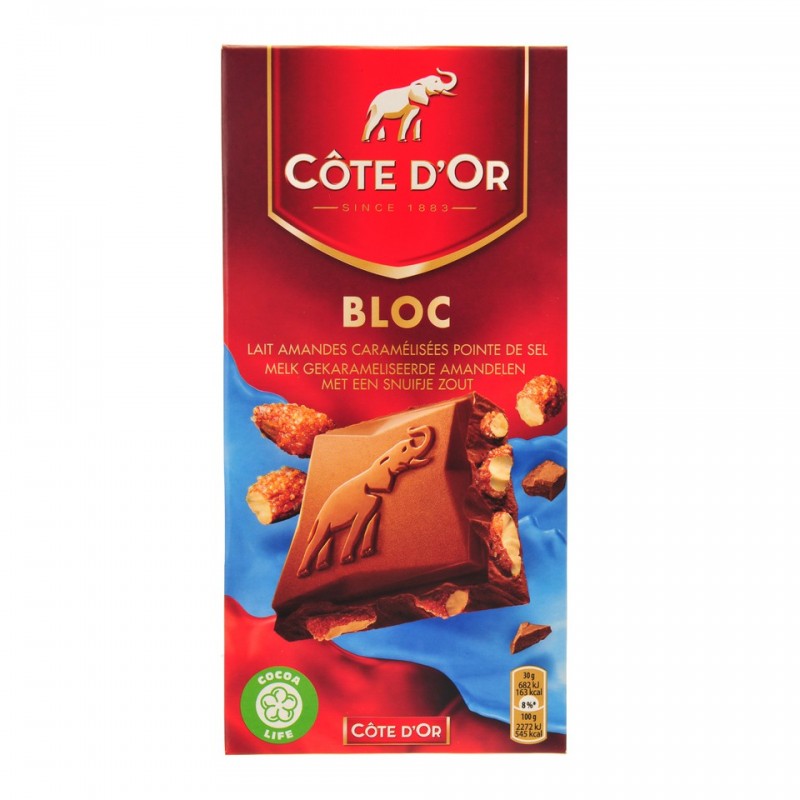 Cote D'Or Chocolat au Lait Amandes Caramelisees et Pointe de Sel 200g