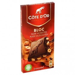 Tablette Côte d'Or noir et noisettes 200 gr