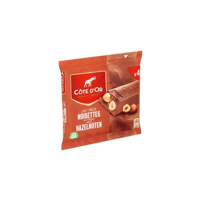 Côte d'Or Lait Noisettes Entières 4 x 45 g