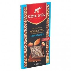 Côte d'Or aux Éclats de Noisettes Caramélisées et d'Amandes Lait 103 g