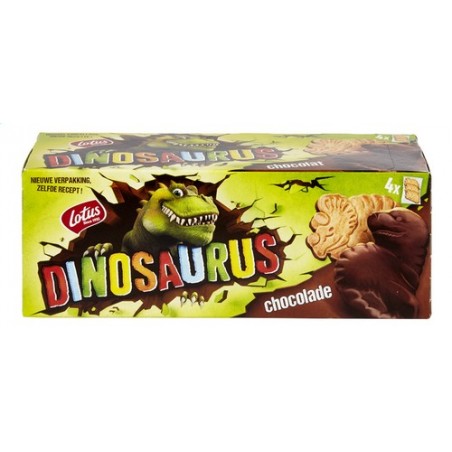 LOTUS DINOSAURUS bisc. chocolat 4pc 225g