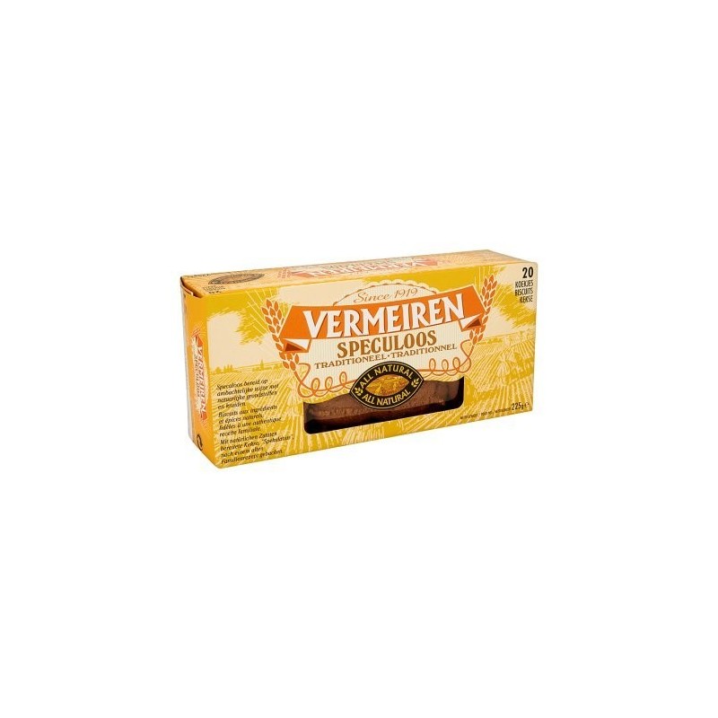 Vermeiren Speculoos Traditionnel 20 Biscuits 225 g