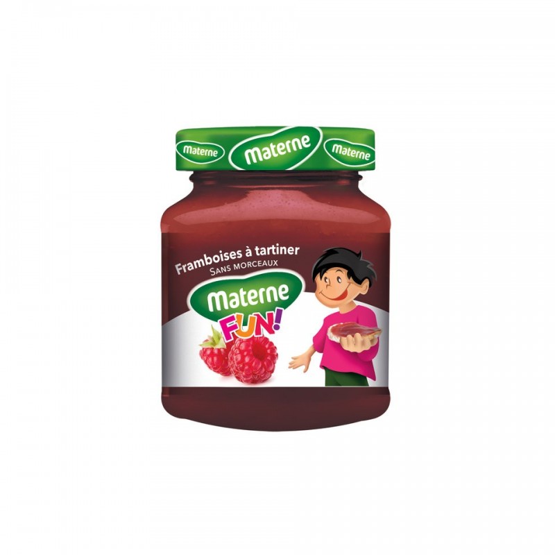 Materne fun confiture de framboises sans morceaux 350g