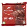 Pack of 6 x 47 gr bars of Côte d'Or milk