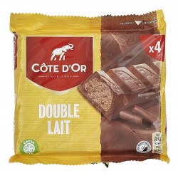 Barres Côte d'Or double lait 4 x 47gr