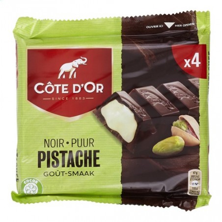 Chocolat belge Côte d'or - Barres Côte d'Or pistache 6 x 47gr