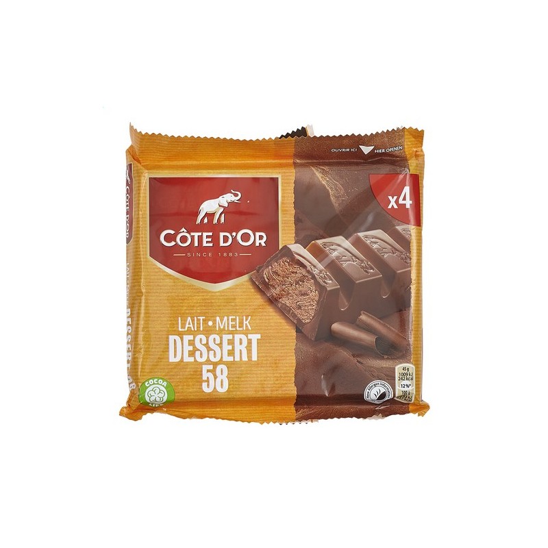 Barres Côte d'Or Dessert 58 3 x 47gr