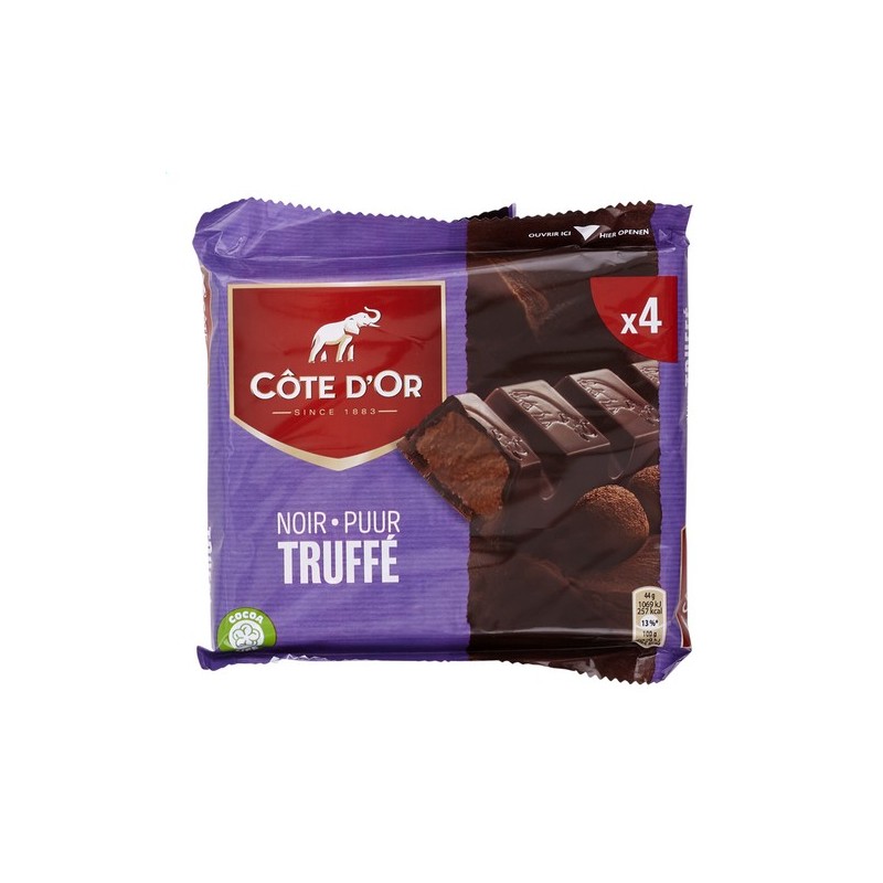 Pack of 6 x 47 gr bars of Côte d'or truffle