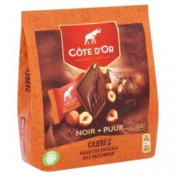 Côte d'Or dark & hazelnut squares 200 gr