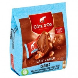 Côte d'Or Carrés Lait Amandes Caramélisées Pointe de Sel 180 g