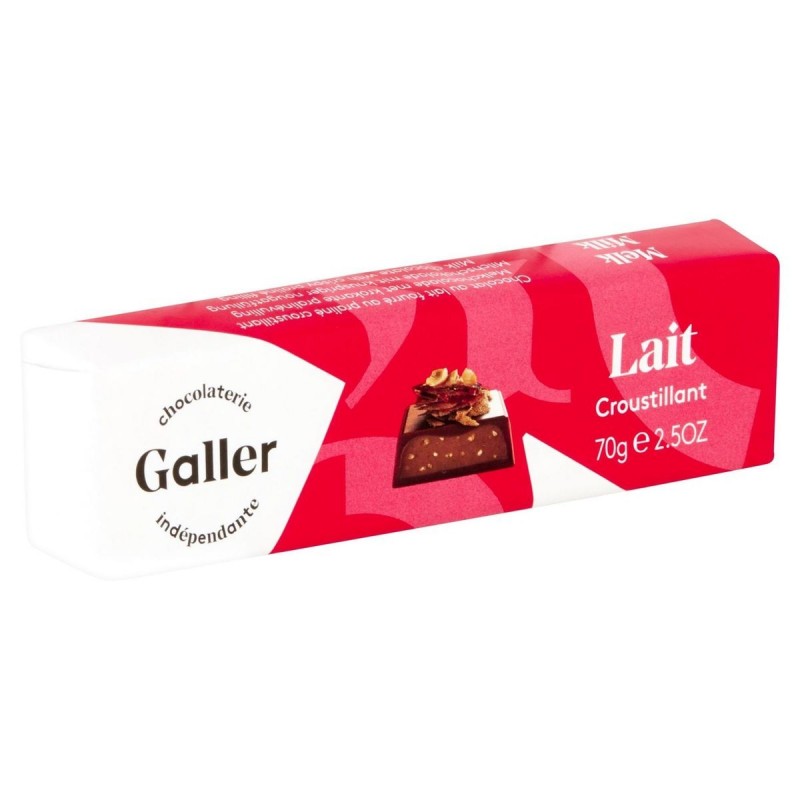 Barre Galler au lait croustillant 70gr