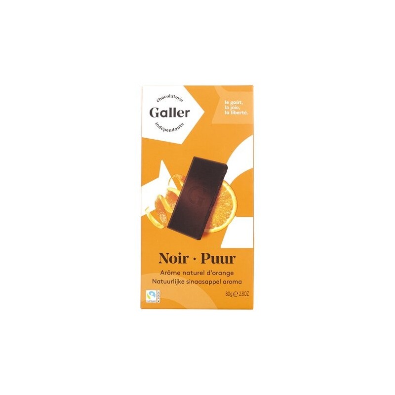 Galler dark & orange bar 70 gr