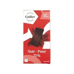 Tablette Galler noir 70 % intense  80gr