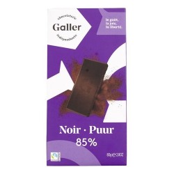 Galler tablette Chocolat  Noir 85% profond 80 gr