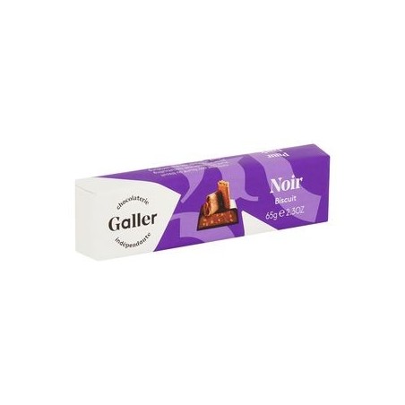 Barre Galler Noir Fourré au Biscuit 65gr