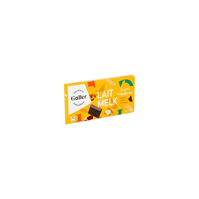 Galler Tablette Chocolat Lait et Noisette 150 g