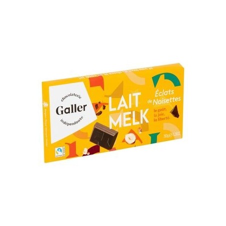 Galler Tablette Chocolat Lait et Noisette 150 g