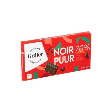 Tablette Galler Chocolat Noir 70% 150 g