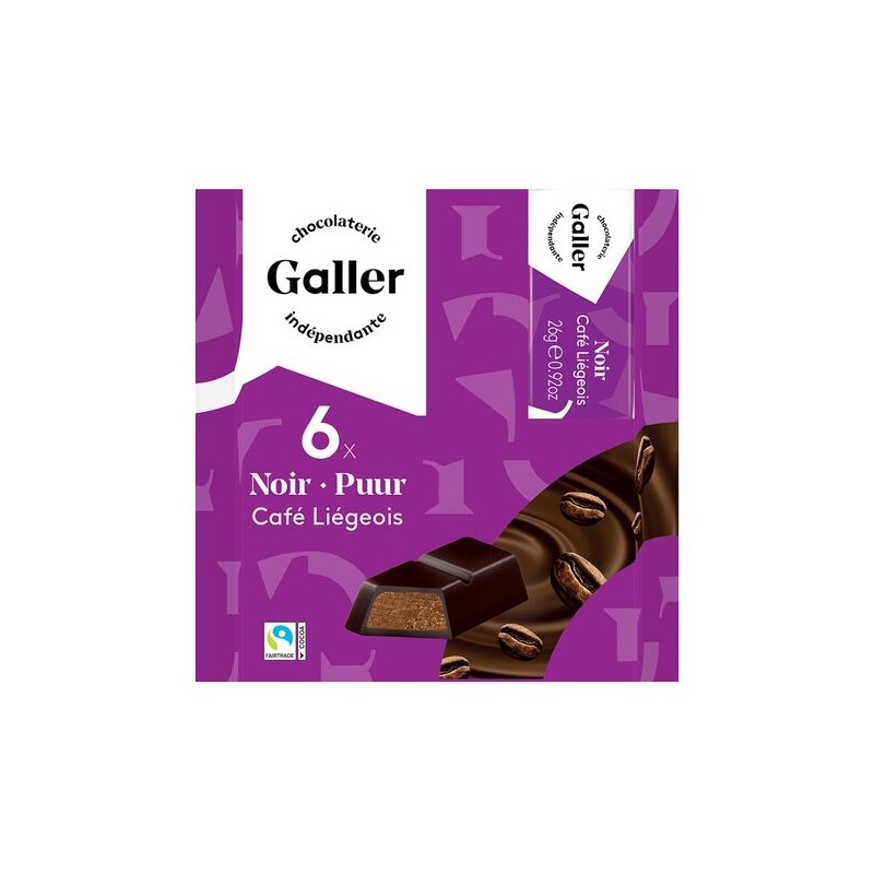 GALLER Bâtons Chocolat Café Liegeois  6 X 26 gr