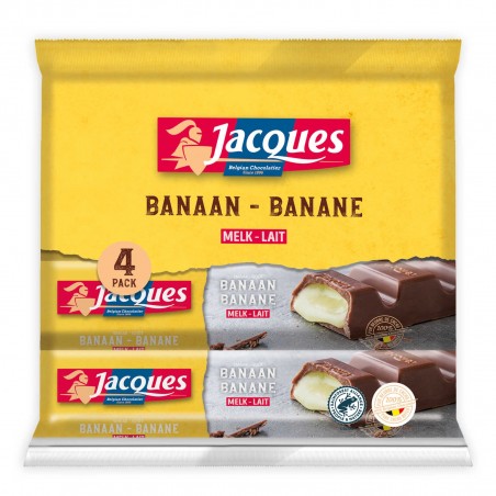 Pack of 3 x 47 gr bars of Jacques banana