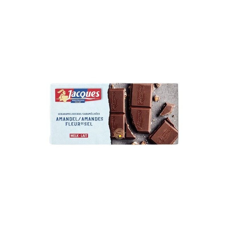 Jacques Lait amandes  caramelisées et  fl. de sel 180g