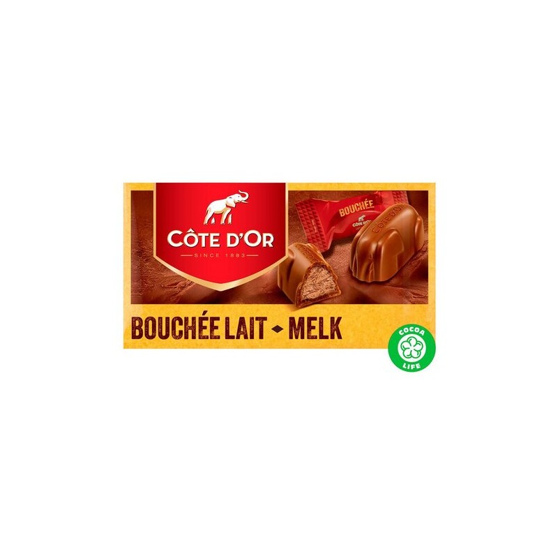 Pack of 8 x 25 gr Côte d'or bouchée milk