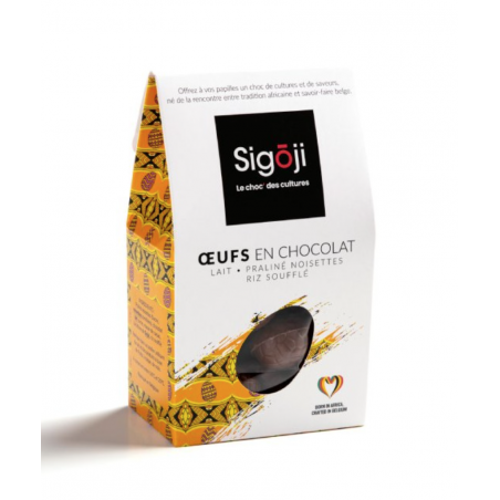 Puffed rice and milk chocolate easter eggs