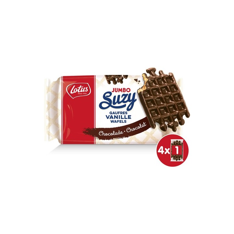 Lotus Jumbo gaufre vanille chocolat 4 pièces 300gr