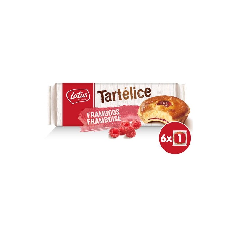 LOTUS Tartélice framboise 6 pièces 345g