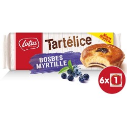 Lotus tartélice myrtille 6 pièces 345g