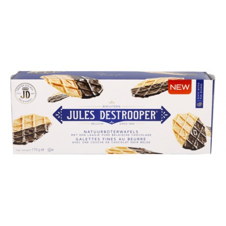 Jules Destrooper Thin Patties with Butter and Dark Chocolate 175 g