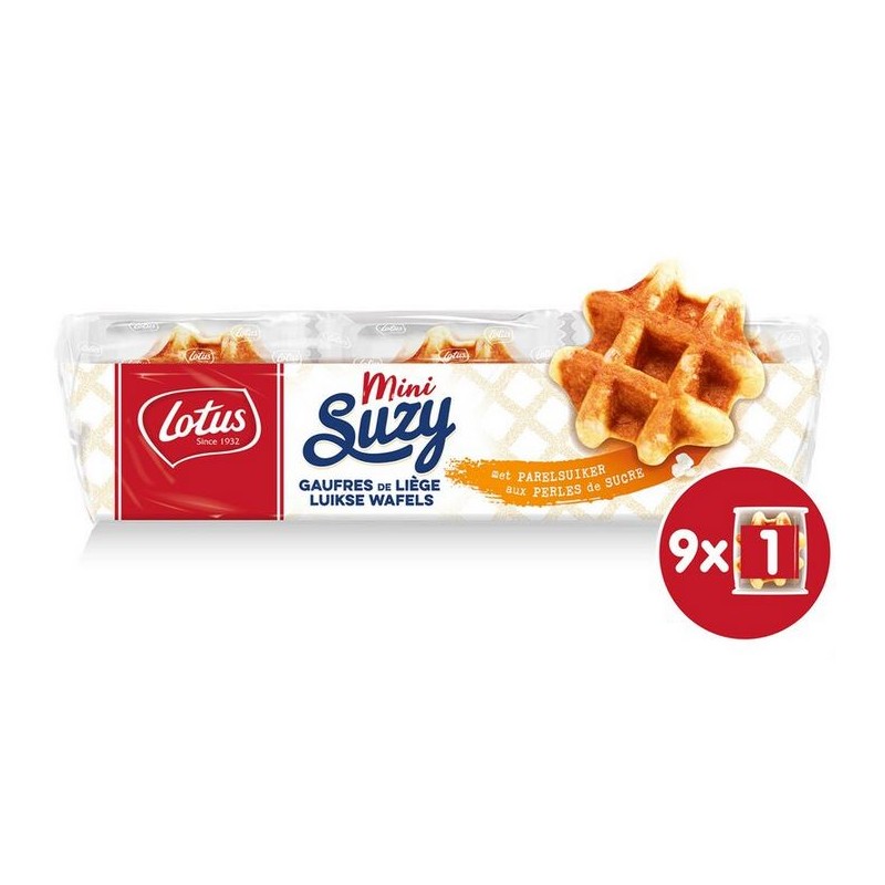 Lotus 9 minigaufres de Liège Suzy 256 g