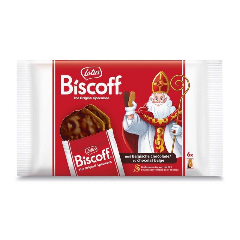 Lotus Biscoff Speculoos Saint Nicholas with chocolate 6 x 35g