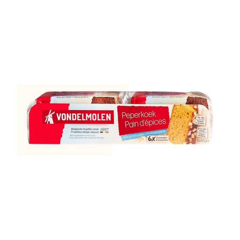 Vondelmolen sugar gingerbread 6 X 40 gr