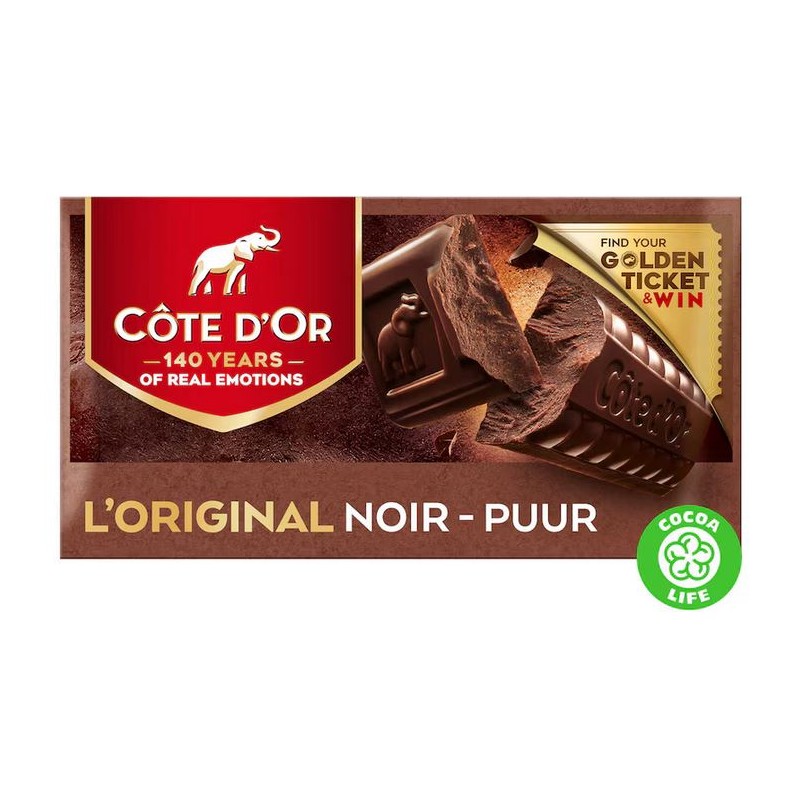 COTE D'OR tab. chocolat noir 2x200gr
