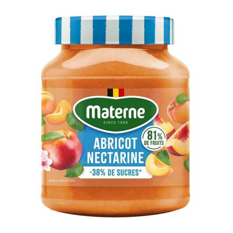 Materne Allégé Fruit à Tartiner Abricot Nectarine 335 gr
