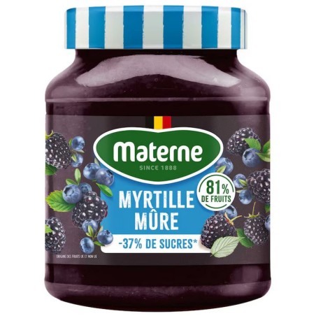 Materne Allégé Fruit à Tartiner Myrtille Mûre 335 gr