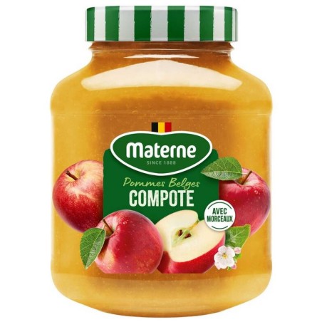 Materne Compote de Pommes avec Morceaux 600 g